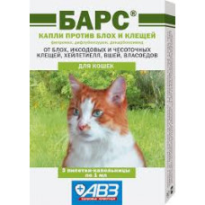 Барс капли от блох для кошек № 3, Россия